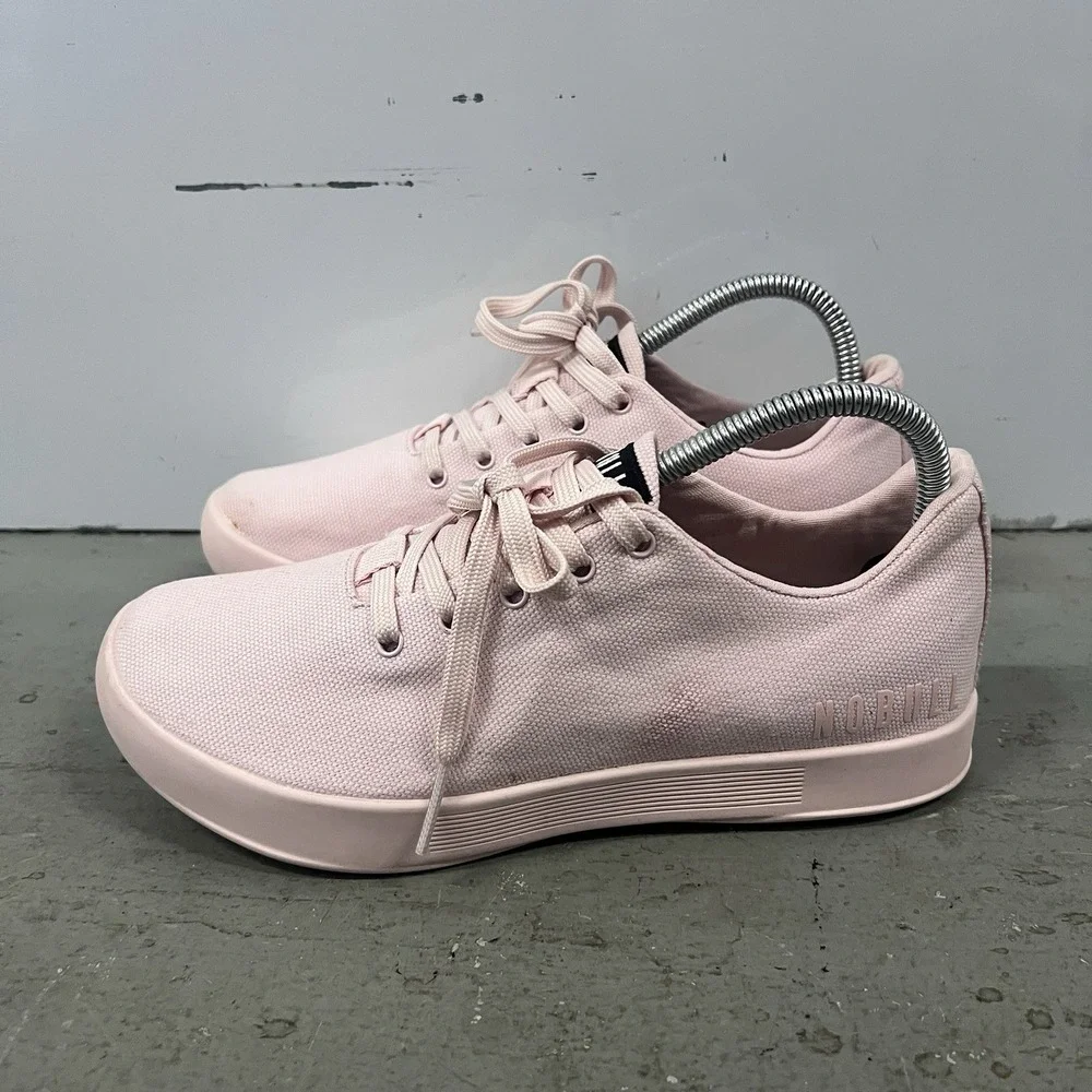NOBULL Canvas Trainers Pink Womens Size 7 Lightweight Minamalist Gym Shoes - Picture 3 of 11